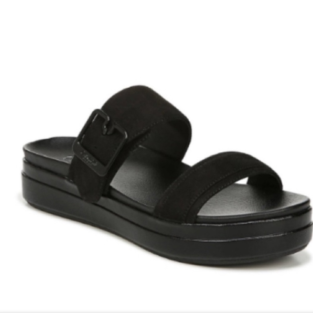 Dr. Scholl's Black Platform Slide Sandals